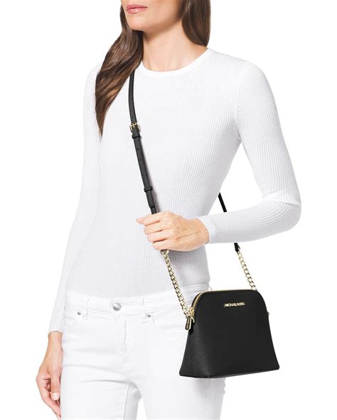 michael kors emmy medium cindy dome crossbody blac|michael michael kors cindy medium dome satchel .